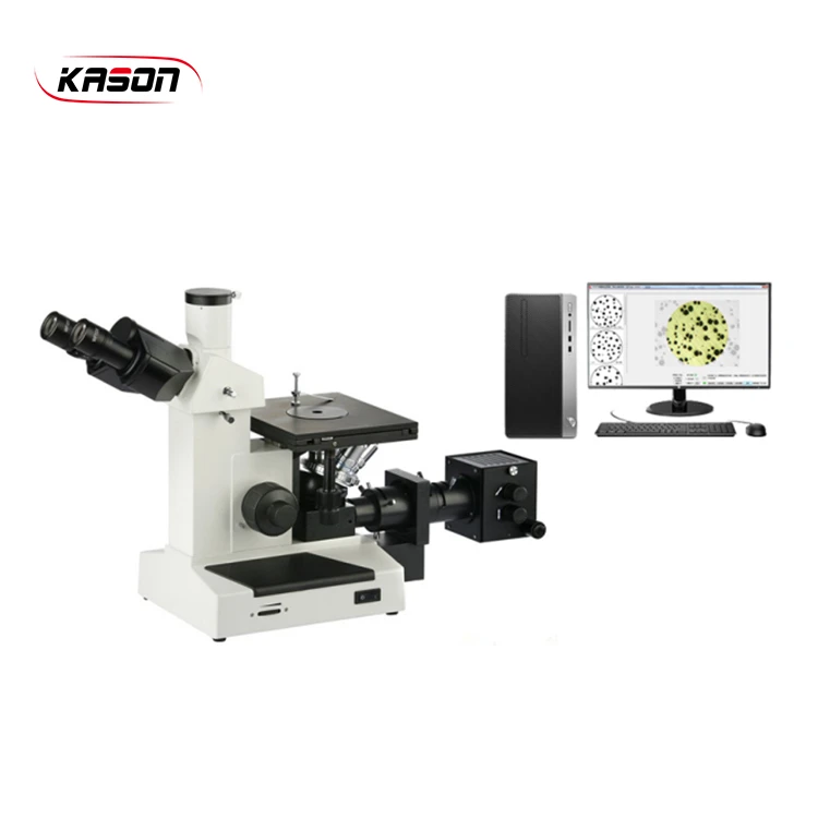 Ks 101- bw trinocular hvolft málmvinnslu smásjá